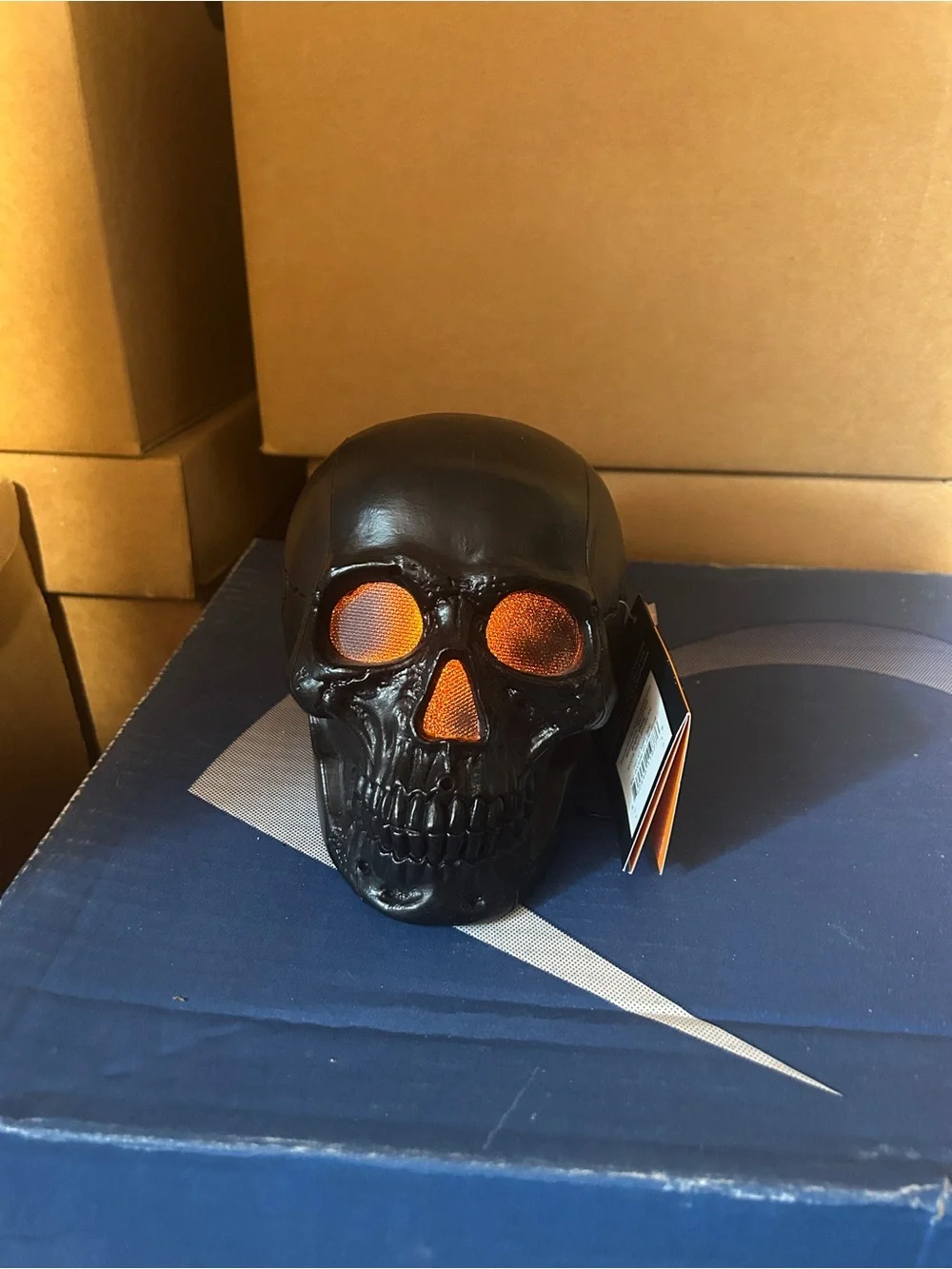 Motion-activated haunted sound effects skull Halloween